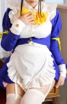 apron chocoball cosplay garter_belt kara_no_naka_no_kotori lease maid maid_uniform thighhighs white_legwear zettai_ryouiki rating:Safe score:0 user:nil!