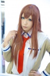 armbands blouse blue_eyes cardigan cosplay maiko_(ii) makise_kurisu steins;gate tie rating:Safe score:0 user:pixymisa