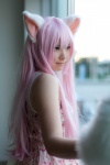 animal_ears cat_ears cosplay dress enacat_(white_version) enako original paw_gloves pink_hair rating:Safe score:0 user:nil!