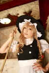 apron blonde_hair blouse braid broom cosplay hanamura_misaki jumper kirisame_marisa touhou witch_hat rating:Safe score:1 user:nil!