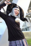 amaguri_irufu ball cosplay headdress mayura nanika_wiz_mayura pleated_skirt silver_hair skirt sweater rating:Safe score:0 user:pixymisa