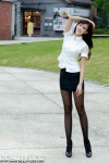 beautyleg_800 black_legwear blouse miniskirt pantyhose sara skirt rating:Safe score:0 user:nil!