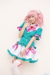 aikatsu! amahane_madoka blouse cosplay kohashi_usako miniskirt pink_hair skirt thighhighs twintails white_legwear zettai_ryouiki rating:Safe score:1 user:nil!