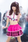 bow cosplay croptop hairbow idolmaster idolmaster_cinderella_girls maitako shimamura_uzuki tiered_skirt wristband rating:Safe score:0 user:pixymisa