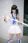 asuna cosplay dress junketsu katana kill_la_kill kiryuuin_satsuki sword thighhighs zettai_ryouiki rating:Safe score:0 user:nil!