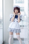 apron ayase bowtie cosplay hairband maid maid_uniform original thighhighs zettai_ryouiki rating:Safe score:3 user:pixymisa