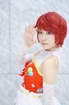 aikatsu! cosplay detached_sleeves dress ichinose_kaede red_hair shimotsuki_sato rating:Safe score:0 user:nil!