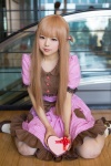 bow cosplay dress gift hairbows heart ichinomiya_kanna original red_hair socks twintails rating:Safe score:0 user:pixymisa
