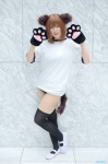 animal_ears buruma cosplay dog_ears gym_uniform narihara_riku original pantyhose paw_gloves shorts tail thighhighs tshirt rating:Safe score:3 user:nil!