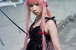 cosplay dress gasai_yuno kanda_midori katana mirai_nikki pink_hair sword twintails rating:Safe score:2 user:nil!