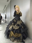 aku_no_musume_(vocaloid) blonde_hair cosplay gown hairbow hair_clips kagamine_rin vocaloid yuni rating:Safe score:0 user:nil!