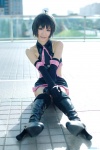 a-mi boots cosplay dress elbow_gloves gloves idolmaster kikuchi_makoto silver_hair rating:Safe score:0 user:nil!