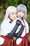 amane aya_(v) cosplay gauntlets kimono pleated_skirt silver_hair skirt tagme_character tagme_series white_hair rating:Safe score:0 user:nil!