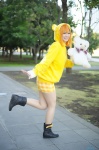 boots cosplay hoodie kousaka_honoka love_live!_school_idol_project orange_hair shima shorts stuffed_animal teddy_bear rating:Safe score:1 user:nil!