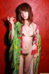 bikini cleavage dgc_0671 kimono open_robe pipe swimsuit yoshizawa_akiho rating:Safe score:1 user:nil!