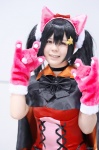 animal_ears cape cat_ears cosplay dress koyuki_(ii) love_live!_school_idol_project paw_gloves twintails yazawa_niko rating:Safe score:0 user:nil!