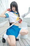 cosplay glaive ikkitousen kanu_unchou loose_socks mei pleated_skirt sailor_uniform school_uniform skirt socks rating:Safe score:3 user:nil!