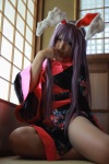 animal_ears bunny_ears cosplay enako purple_hair reisen_udongein_inaba robe touhou rating:Safe score:2 user:nil!