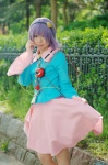 cosplay dress dress_lift hairband jacket komeiji_satori kuzui_azuki purple_hair touhou rating:Safe score:1 user:nil!