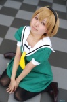 aice blonde_hair cosplay hairband higurashi_no_naku_koro_ni houjou_satoko pantyhose sailor_uniform school_uniform rating:Safe score:0 user:nil!