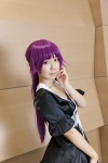 bakemonogatari cosplay dress purple_hair reco senjougahara_hitagi rating:Safe score:0 user:pixymisa
