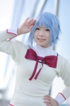 blouse blue_hair cosplay miki_sayaka puella_magi_madoka_magica school_uniform vanilla_(banira) rating:Safe score:0 user:nil!