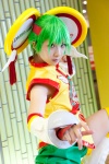 cosplay detached_sleeves dragon_kid green_hair headdress huang_pao-lin mikuro shorts tiger_&_bunny rating:Safe score:0 user:pixymisa