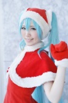 cosplay dress hatsune_miku kurasaka_kururu mittens santa_costume stocking_cap tagme_song twintails vocaloid rating:Safe score:0 user:nil!