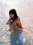 beach bikini hello ocean side-tie_bikini sugimoto_yumi swimsuit wet rating:Safe score:0 user:nil!