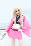 blonde_hair cosplay croptop gintama gun kijima_matako miniskirt pistol side_ponytail skirt soubi_zero rating:Safe score:2 user:pixymisa