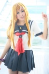 blonde_hair cosplay hoshino_kana kousaka_kirino ore_no_imouto_ga_konna_ni_kawaii_wake_ga_nai pleated_skirt sailor_uniform school_uniform skirt rating:Safe score:0 user:nil!