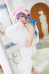 amatsuka_miyu bathroom bathtub cosplay hairbow patchouli_knowledge purple_hair soap_suds touhou wet rating:Safe score:0 user:nil!