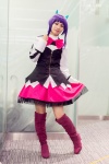 aquarion_evol blouse bowtie cosplay hairbow petticoat purple_hair rimo skirt suzushiro_mikono thighhighs zettai_ryouiki rating:Safe score:1 user:pixymisa