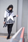 akemi_homura blouse cosplay gun kipi pantyhose puella_magi_madoka_magica skirt rating:Safe score:2 user:DarkSSA