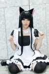 akiho animal_ears apron cat_ears cosplay garter_straps inu_boku_secret_service maid maid_uniform shirakiin_ririchiyo thighhighs zettai_ryouiki rating:Safe score:0 user:pixymisa