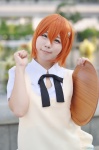 apron blouse cosplay inami_mahiru orange_hair ruton school_uniform working!! rating:Safe score:0 user:nil!