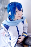 blue_hair coat cosplay crossplay default_costume kaito kanayo microphone scarf trousers vocaloid rating:Safe score:0 user:nil!