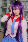 bakemonogatari blouse cosplay pleated_skirt purple_hair school_uniform senjougahara_hitagi skirt yuni rating:Safe score:0 user:nil!