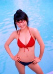 bikini cleavage glasses lovely_glasses pool side-tie_bikini swimsuit tokito_ami rating:Safe score:0 user:nil!