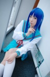 asakura_ryouko blue_hair cosplay ibara kneesocks pleated_skirt sailor_uniform school_uniform skirt suzumiya_haruhi_no_yuuutsu rating:Safe score:1 user:nil!