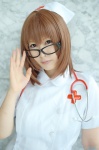 cosplay dress glasses narihara_riku nurse nurse_cap nurse_uniform original stethoscope rating:Safe score:1 user:nil!