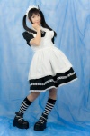 apron costume dress hairband kneehighs lenfried lenfriedom!_type_d maid maid_uniform striped twintails rating:Safe score:0 user:nil!