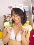 animal_ears bikini_top cat_ears cleavage glasses stuffed_animal suenaga_yoshiko swimsuit rating:Safe score:0 user:nil!