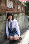 blouse bookbag misaki_suzu pleated_skirt school_uniform skirt socks tie rating:Safe score:0 user:nil!