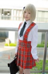 axis_powers_hetalia blonde_hair blouse cosplay hasui_yuuri jumper liechtenstein plaid tie rating:Safe score:0 user:nil!
