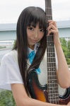 akiyama_mio bass blouse cosplay k-on! necoco ribbon_tie school_uniform skirt sweater_vest rating:Safe score:0 user:pixymisa