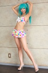aqua_hair bikini_top cosplay hatsune_miku miniskirt necoco project_necoco-f skirt summer_idol_(vocaloid) swimsuit twintails vocaloid rating:Safe score:4 user:nil!