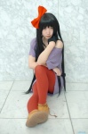 akiyama_mio cosplay hairbow k-on! one_glove pantyhose tank_top tshirt uu rating:Safe score:2 user:nil!