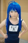 ahoge blue_hair braid cosplay izumi_konata kinuka lucky_star school_swimsuit swimsuit rating:Safe score:1 user:nil!