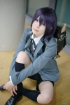 backpack black_shorts blazer blouse cosplay kneesocks mashiro_ayaki purple_hair shorts tagme_character tagme_series rating:Safe score:0 user:nil!